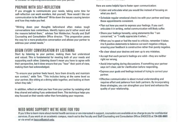 UM-FACCO Nine Practical Communication Tips for Couples