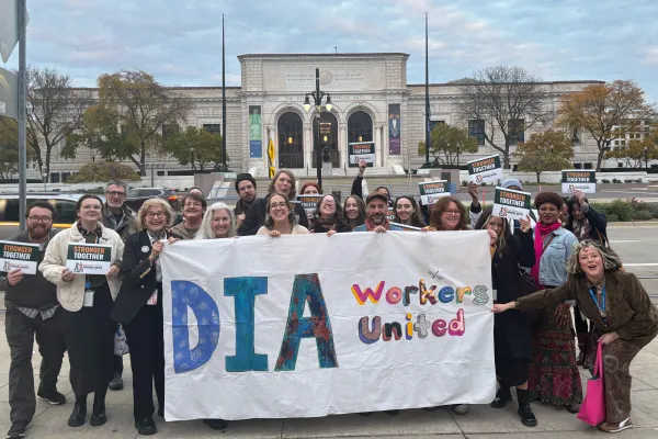 DIA Workers United in Front of DIA